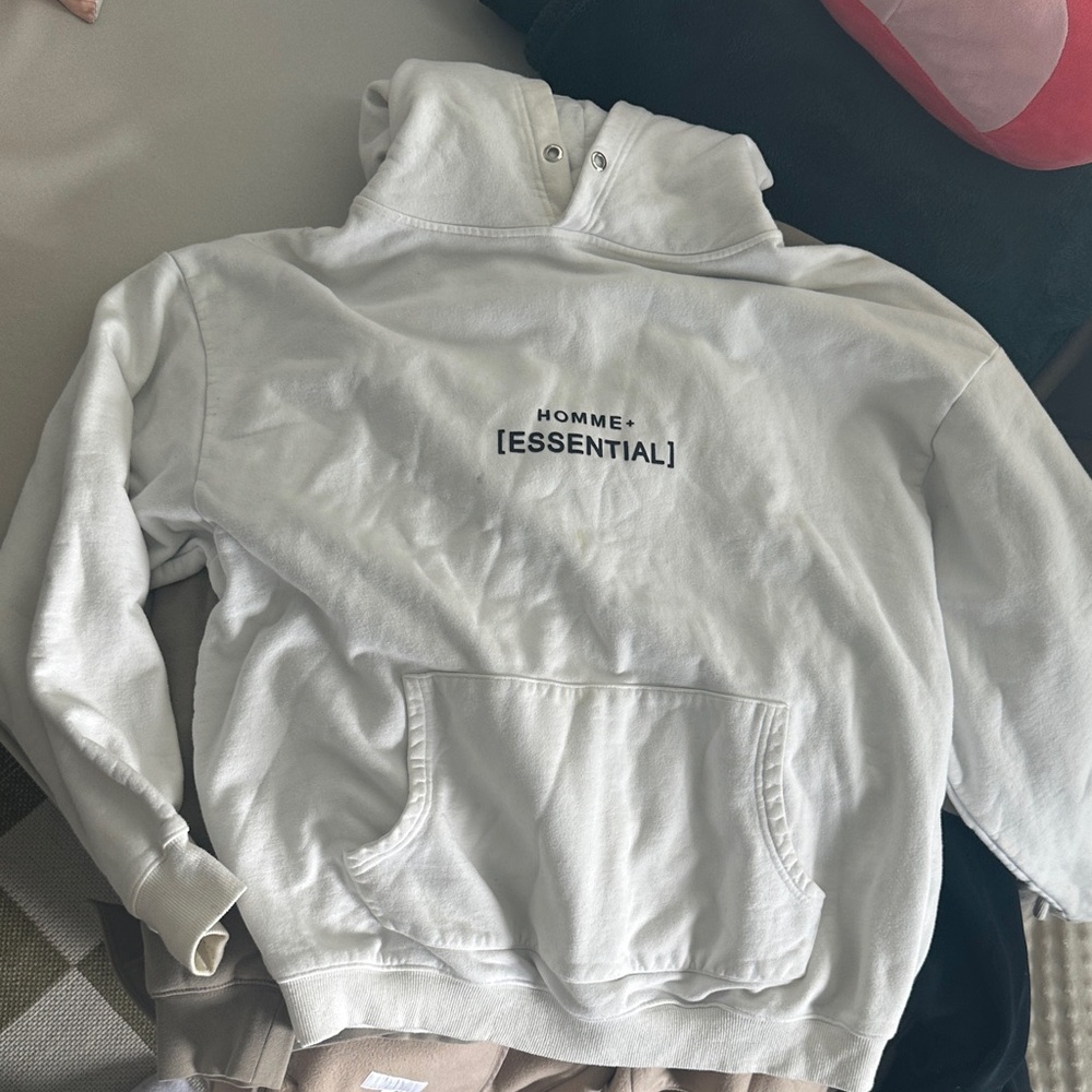 Real Essentials Cream Hoodie